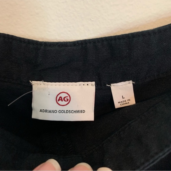 AG Adriano Goldschmeid The Darcy Tie Waste Jumpsuit cotton Linen Blend Size L - Picture 8 of 14